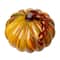 Glitzhome® Short Glass Pumpkin, Multicolor Stripes